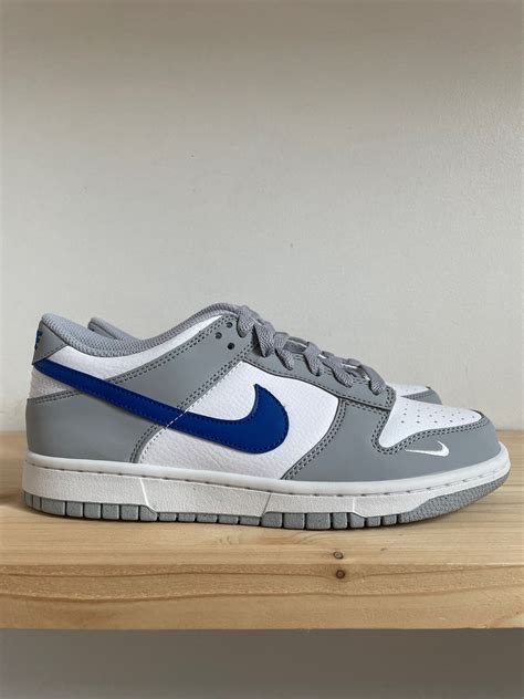 nike dunk low mini swoosh wolf grey game royal|Nike Dunk Low gs.